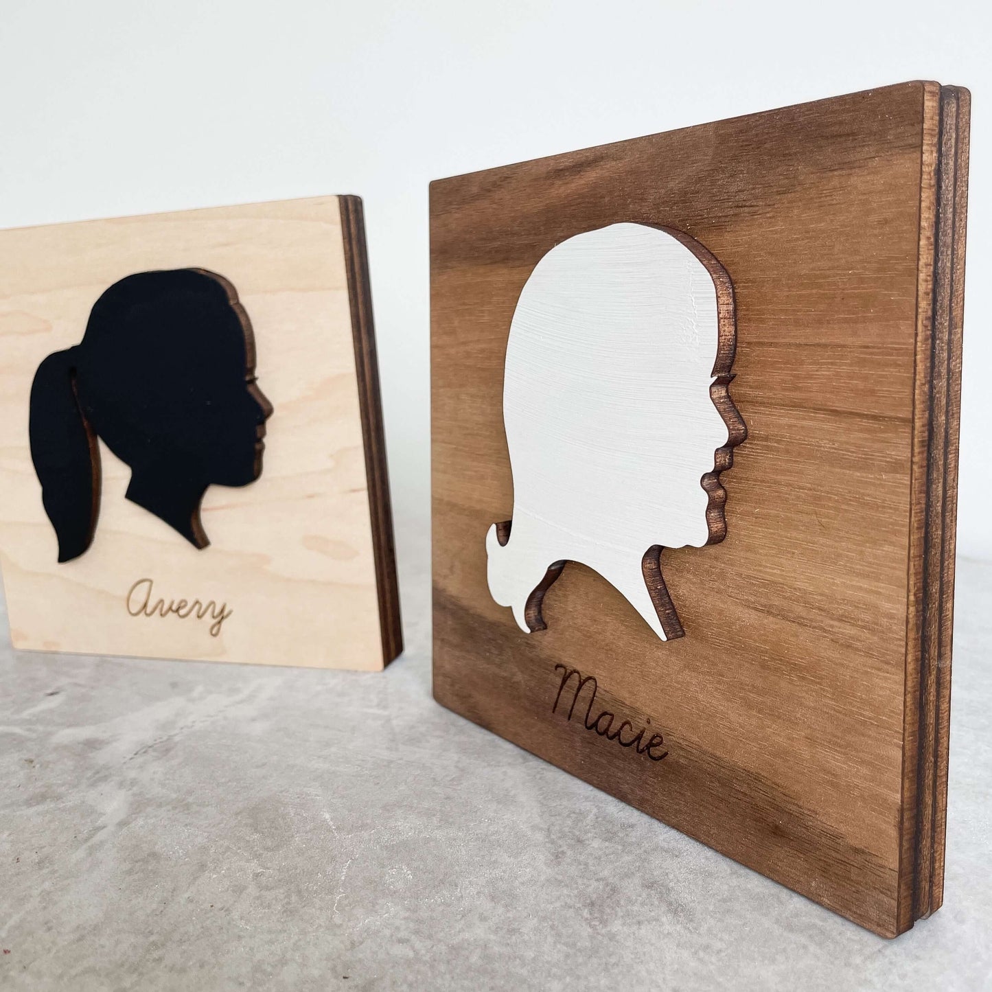 3D Wood Silhouette Block Keepsake