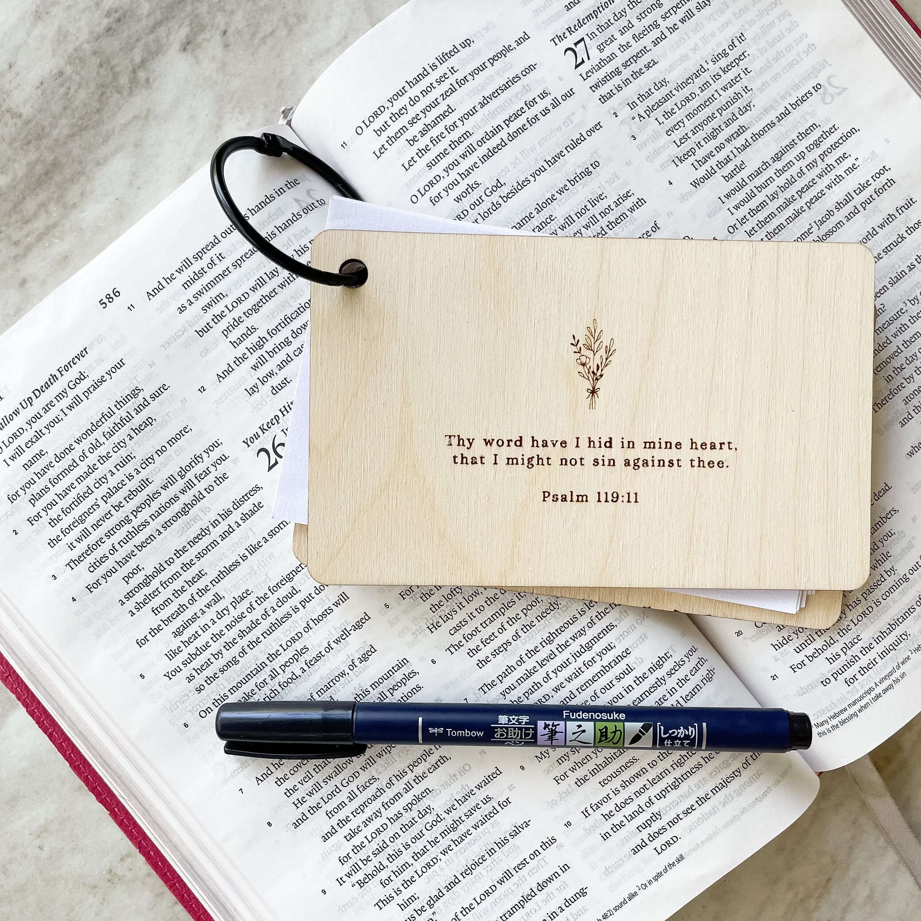Scripture Memory Container Wood Notecard + Memory Verse Holder for Scripture Memory – Grace ...