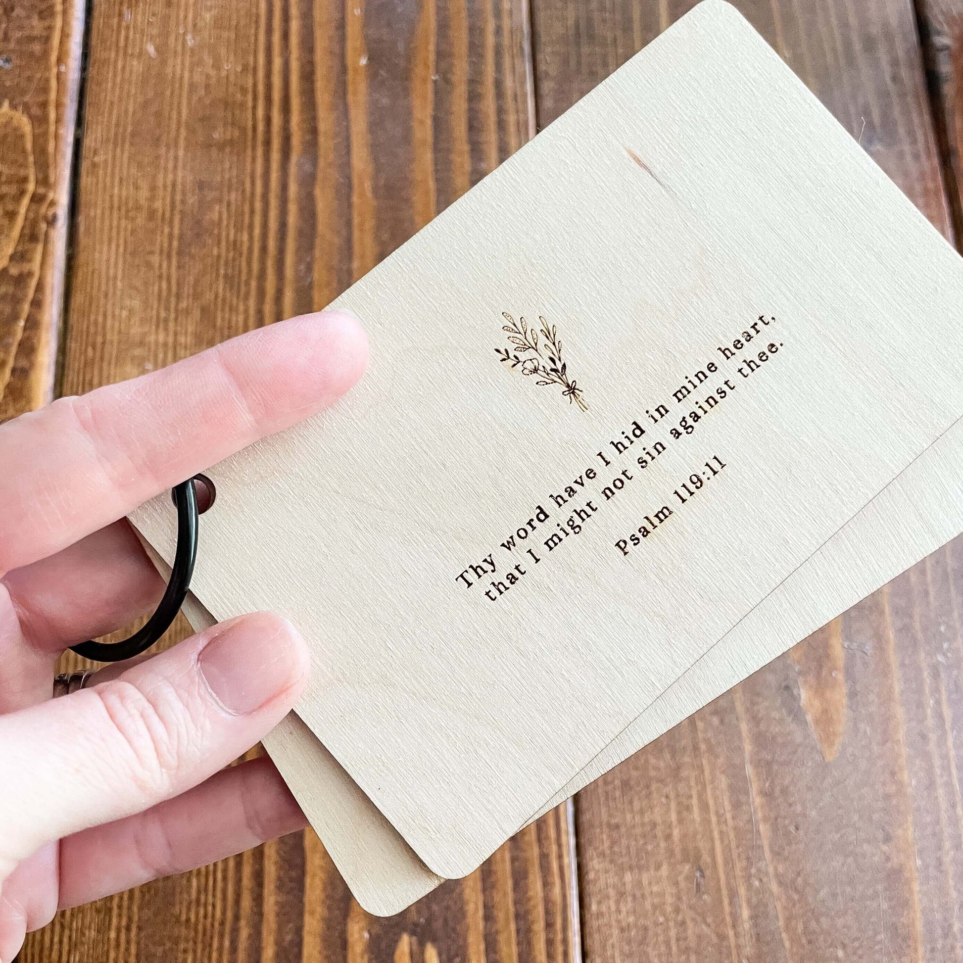 Wood Notecard + Memory Verse Holder for Scripture Memory – Grace ...